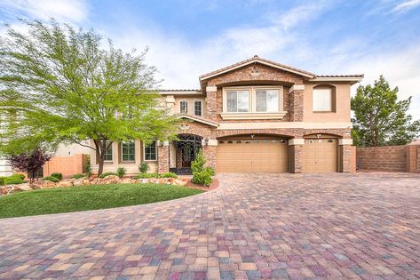 11068 Gaelic Hills Dr, Las Vegas, NV 89141 | MLS #2100256 | Zillow Las Vegas Homes Exterior, Houses In Las Vegas, Nevada House Exterior, Manifest New Home, Manifesting A New Home, Las Vegas Houses, Sims 4 Homes, Vegas Vibes, Oasis Springs