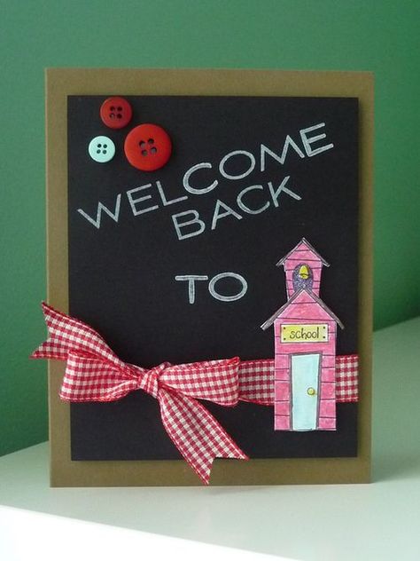 This cute board was put with a bowl of crisp delicious apples for the school office 1st day of school...good and healthy way to start the year! Welcome Cards, Diy Preschool, Welcome To School, Welcome Card, Teacher Cards, Welcome Back To School, Diy Teacher Gifts, 1st Day Of School, Beginning Of School