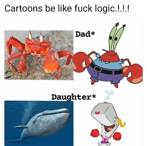 Cartoon Logic Memes, Disney Logic, Spongebob Logic, Logic Memes, Cartoon Logic, Funny Relationship Memes, Spongebob Funny, Disney Jokes, Spongebob Memes