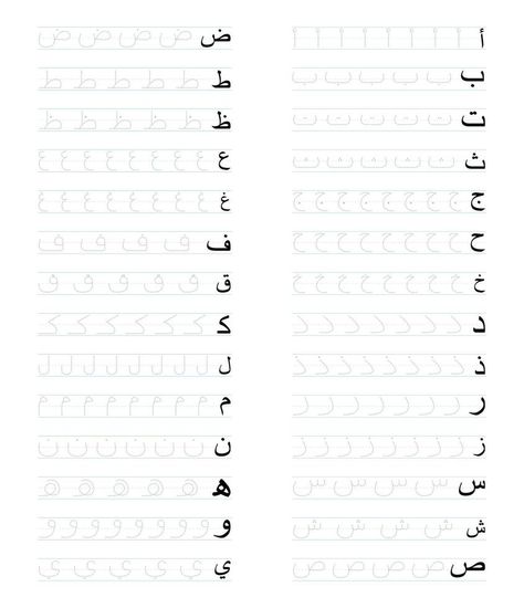 Arabic Alphabet Practice Worksheet, Arabic Alphabets Worksheet, Arabic Alphabet Tracing Worksheets, Arabic Writing Worksheets, Tracing Arabic Letters, Arabic Letter Tracing Worksheets, Arabic Tracing Worksheets, Arabic Learning For Kids, Arabic Alphabet Letters Worksheets