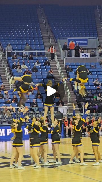 Moapa Valley High Cheer on Instagram: "Our halftime routine pyramid sequence from state basketball!" Level 2 Pyramid Cheerleading, Middle School Cheer Pyramids, 11 Person Pyramid Cheer, Cheerleading Pyramids High School, 10 Person Pyramid Cheer, Cheer Stunts High School Pyramid, Cheer Pyramids With 4 Stunt Groups, Cheer Pyramids High School, High School Cheer Stunts