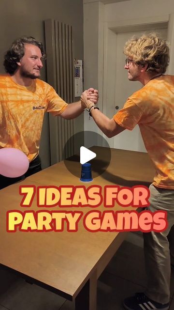 BanZai🐒 on Instagram: "7 ideas for party games 🎊🤯 Check our page for all information #game #party #fun #friends #scout #giochi #amici #divertimento #crazy #happy #italy" Fun Mind Games, Ideas For Party Games, Welcome Back Party, Party Games Group, Party Game Ideas, Indoor Birthday Parties, Birthday Games For Kids, New Years Eve Games, College Event