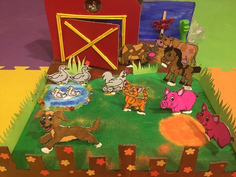 Farm animals model for preschool Farm Animal Themed Activities For Preschool, Farm Animals Preschool, Farm Animal Art, School Art Activities, Animal Worksheets, Theme Activities, Farm Projects, Activities For Girls, Project Work