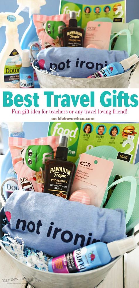 Best Travel Gifts: Travel Teacher Gift Idea Travel Gift Basket, Road Trip Gifts, Travel Themed Gifts, Ambassador Program, Best Travel Gifts, Traveling Teacher, Travel Themes, All That Glitters, Brand Ambassador