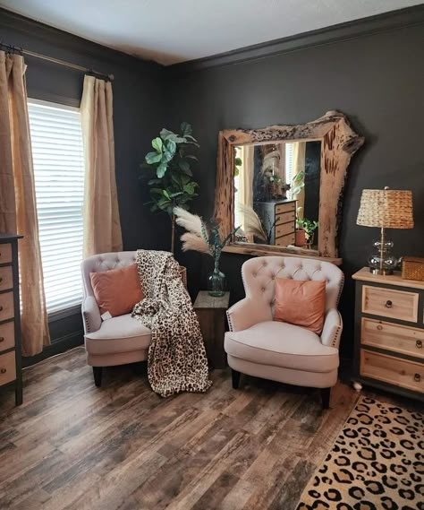 SW Urban Bronze Benjamin Moore Urban Bronze, Urban Bronze Bedroom Ideas, Black And Dark Wood Living Room, Urban Bronze Living Room, Urbane Bronze Living Room, Sw Urban Bronze, Urban Bronze Bedroom, Urbane Bronze Bedroom, Thrift Decor Ideas