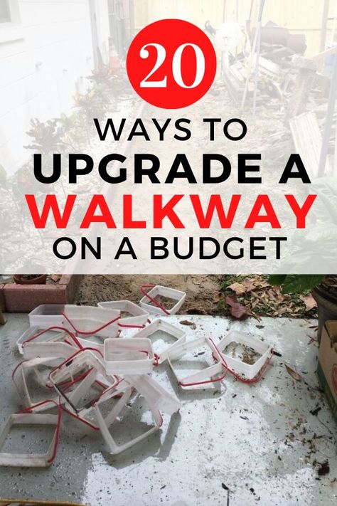 Makeover your front or back walkway paths for cheap with these easy garden stepping stones and other backyard walkway ideas. See how you can make paths to door for cheap with ice cream containers and other simple yet creative ideas on a budget. #diy #walkway #steppingstones Walkway Ideas Diy Pathways, Easy Walkway Ideas, Backyard Walkway Ideas, Diy Stone Walkway, Diy Walkway, Garden Stepping Stones Diy, Diy Pathway, Stepping Stone Walkways, Diy Summer Decor