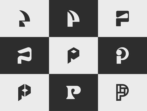 Letter P exploration by Tanmay | Logo Designer & Icon Designer on Dribbble Creative Advertising Design Ideas, Ball Logo Design, P Letter Design, Font Abc, Advertising Design Ideas, N Png, Logo Design Luxury, Form And Space, Hospital Icon