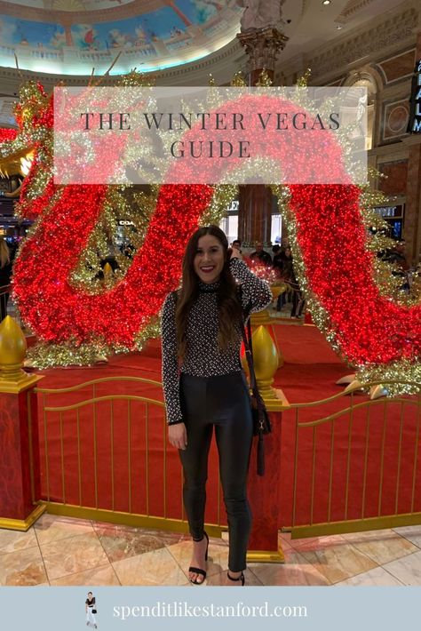 There’s much more to Vegas than pool season. Here’s everything you should do during the winter months in Las Vegas. Vegas Casual Outfit Ideas, Las Vegas In The Winter, Outfit For Las Vegas Winter, Vegas Outfits In December, Las Vegas Work Trip Outfit, Vegas December Outfit Ideas, Las Vegas December Outfit Ideas, Christmas In Vegas Outfits, Vegas Outfits December