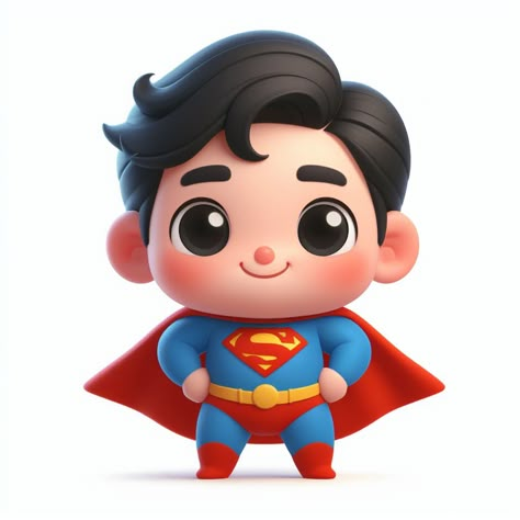 Superman Cute Cartoon, Baby Marvel Characters, Superman Cartoon, Chibi Superman, Baby Marvel, Superman Baby, Baby Avengers, Baby Spiderman, Baby Superhero