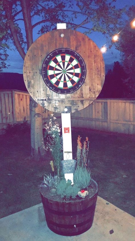 Dart Backboard, Backyard Renovation, Ideas Backyard, Yard Games, Backyard Diy Projects, Backyard Games, Have Inspiration, Ideas Patio, Backyard Living