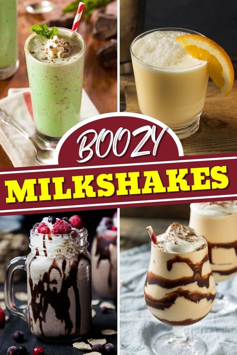 It's time to send the kids to bed and enjoy some boozy milkshakes. From rich and chocolaty to sweet and fruity, you'll love every one of these tasty treats. Adult Milkshake Recipes, Boozy Milkshake Recipes, Boozy Milkshakes, Alcoholic Milkshake, Boozy Shakes, Boozy Ice Cream, Boozy Milkshake, Desserts In A Glass, Cheesecake Recipes Classic