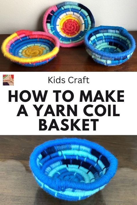 Coiled Fabric Basket Scrap, Wrapped Rope Basket, Bowl Weaving, Woven Bowl, Yarn Coil Basket, Yarn Basket Diy, Basket Coiling Diy, Diy Yarn Basket, Scrappy Basket Tutorial