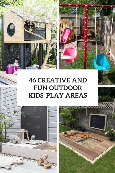 Outdoor Sensory Play Ideas For Kids, Sensory Outdoor Area, Small Play Area Ideas, Outdoor Playground Ideas, Montessori Outdoor Play, Kids Outdoor Play Area Ideas, Outdoor Foyer, Kid Playground, Yard Renovation