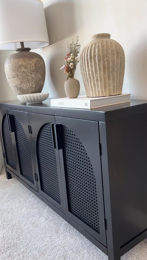 Sideboard Decor, Wooden Storage Cabinet, Entryway Console Table, Black Sideboard, Amazon Home Decor, Home Entrance Decor, Dining Room Living Room, Boho Living Room, New Living Room