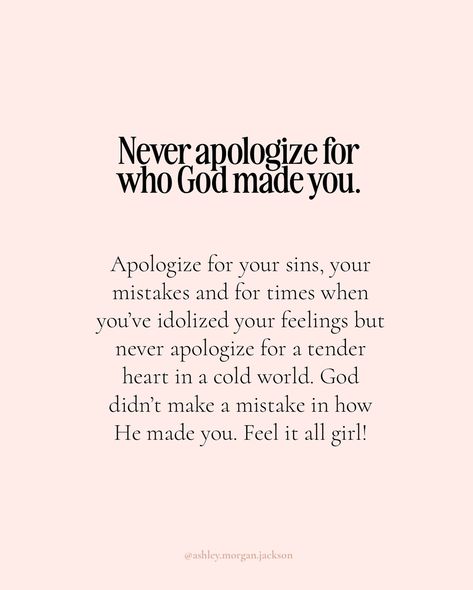 To my fellow sensitive souls, God knew what He was doing when He made you. Keep giving your sensitivity back to Him. “My sacrifice, O God, is a broken spirit; a broken and contrite heart you, God, will not despise.�” Psalm 51:7 Save + Share♥️ #sensitivesoul #christian #christianity #christianquotes #christianauthor #christianliving #christianity #Jesus #holyspirit Spiritual Gifts Quotes, Christian Self Love Quotes, Not A Perfect Christian Quote, God Is Not Asking You To Figure It Out, Contrite Heart, Sometimes God Breaks Your Heart To Save, Jesus Help Me, Sometimes God Doesn't Change Your Situation, Spiritual Glow Up Christian