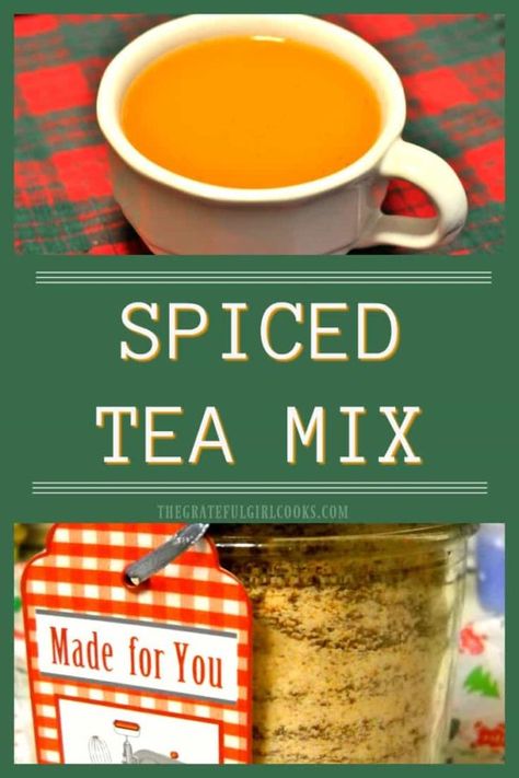 Sugar Free Spiced Tea Recipe, Orange Spice Tea Recipe, Spiced Tea Recipe With Tang, Spiced Tea Mix Recipe, Hot Spiced Tea Recipe, Friendship Tea Recipe, Recipes With Honey, Spice Tea Mix, Spiced Tea Recipe