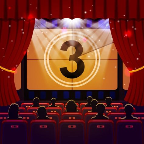 Waiting Movie, Cinema Movie Theater, Theatre Illustration, Movie Hall, Theatre Hall, Cinema Idea, Time Concept, Curtains Vector, Cinema Design