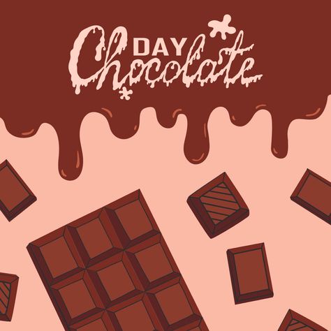 International Chocolate Day, National Chocolate Day, Vector Background Design, World Chocolate Day, Happy Chocolate Day, Chocolate Day, Design Theme, Vector Background, Background Design