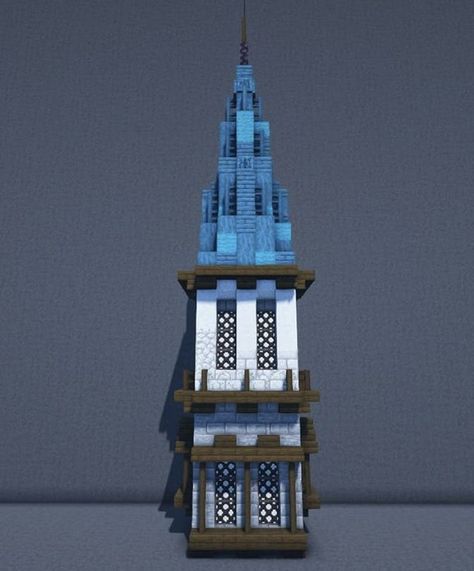 Minecraft Tower Roof Design, Minecraft Turret, Minecraft Tower Roof, Minecraft Towers, Minecraft Tower, Castle Minecraft, Medieval Tower, Minecraft Castle, Minecraft Medieval