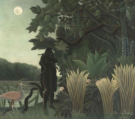 Biography of Henri Rousseau, Self-Taught Post-Impressionist Rousseau Paintings, Henri Julien Félix Rousseau, Henri Rousseau Paintings, Alice B Toklas, Famous Oil Paintings, Famous Works Of Art, Gertrude Stein, Moonlight Painting, Avant Garde Artists