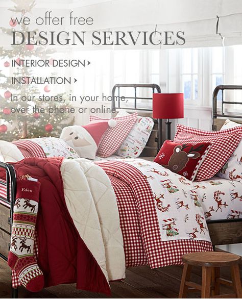 We Offer Free Design Services PBK Bedroom Christmas Decor Ideas, Bedroom Christmas Decor, Farmhouse Style Christmas, Bedroom Christmas, Christmas Bedding, Perfect Bedding, Christmas Decorations Bedroom, Christmas Bedroom, Christmas Room