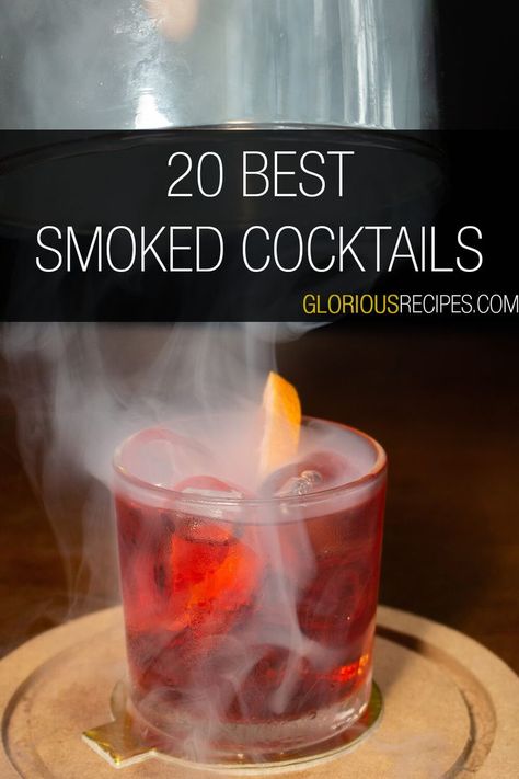 Smoked Cocktails Smoked Whiskey, Mixology Recipes, Bourbon Cocktail Recipe, Smoked Cocktails, Cocktail Recipes Whiskey, Whisky Cocktails, Bourbon Drinks, Breakfast Smoothie Recipes, Smoothie Drink Recipes