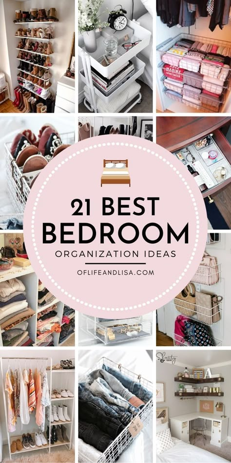 Beautiful Bed Designs, Bedroom Organization Ideas, Small Bedroom Organization, Bedroom Organization, Tiny Bedroom, Home Organizing, Organization Diy, Home Organization Hacks, Declutter Your Home