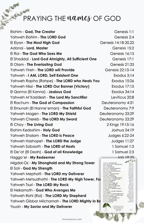 All Of Gods Names, Name Of God In Hebrew, Yahweh Names Of God, Verses Of Praise To God, Different Names For God, All The Names Of God, God’s Names, Praying The Names Of God, God Is A Designer