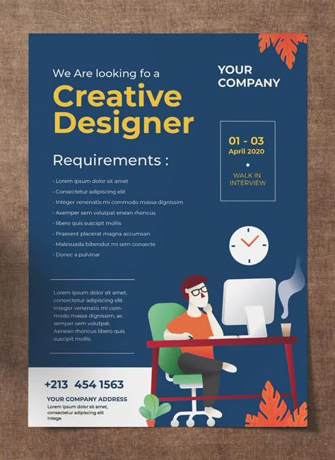 Job Announcement Poster Design, Vacancy Flyer Design, Job Vacancy Poster Design, Job Hiring Poster Creative, Job Offer Design, Job Poster Design, Job Posting Design, Vacancy Poster Design, Job Advertisement Design