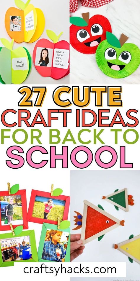 If you are looking for creative kids activities to for your kids to have fun with this school year you need to know these adorable back to school crafts. These super fun kids craft ideas are a great way to enjoy more crafting with your children. Back To School Projects Kindergarten, Back To School Craft 1st Grade, Start Of School Crafts, 1st Grade Crafts Back To School, Kids Back To School Crafts, Back To School Craft 3rd Grade, September Art Projects For Kids Back To School, Crafts For Kids Back To School, Back To School Craft First Grade