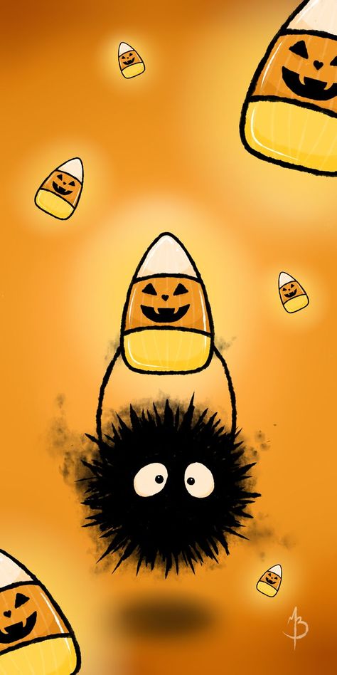 Wallpaper de Halloween Halloween Window Painting, Ghibli Halloween, Cute Wallpapers For Phone, Baby Pineapple, Wallpaper Studio, Autumn Wallpapers, Wallpaper Profile, Soot Sprites, Background Pics