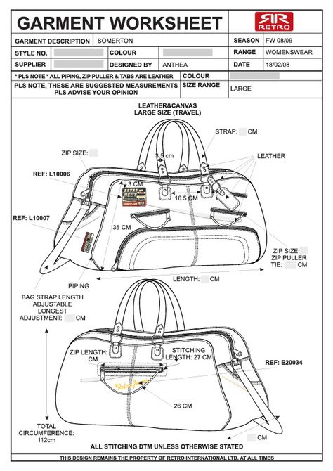 WOMENSWEAR DESIGN | HANDBAGS | RETRO INTERNATIONAL KFT Bag Design Drawing, Backpack Pattern Sewing, Leather Handbag Patterns, Leather Wallet Pattern, Drawing Bag, Leather Bag Pattern, Diy Bag Designs, Backpack Pattern, Sac Week End