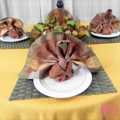 Make your Thanksgiving Table come to Life with this Turkey Napkin Fold. The Full tutorial is on my Channel - DdotAnn Napkin Fold Thanksgiving, Napkins For Thanksgiving Table, How To Fold A Turkey Napkin, Thanks Giving Napkin Folding, Napkin Folding Thanksgiving Step By Step, Napkins Thanksgiving Folding, Napkins Folding Ideas Thanksgiving, Cool Napkin Folding Ideas, Cute Napkin Folding