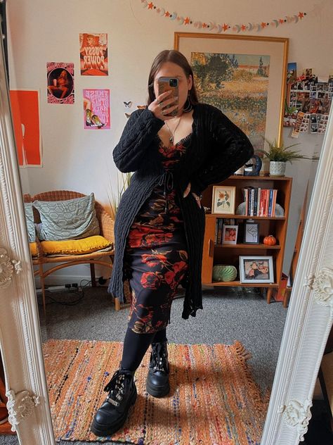 Aesthetic Work Outfit Plus Size, Summer Work Plus Size Outfits, Punk Outfits Midsize, Plus Size Fall Outfit Grunge, Boho Grunge Outfits Midsize, Plus Size Whimsigoth Summer, Boho Goth Fashion Plus Size, Whimsigoth Clothes Plus Size, Cold Weather Witchy Outfits