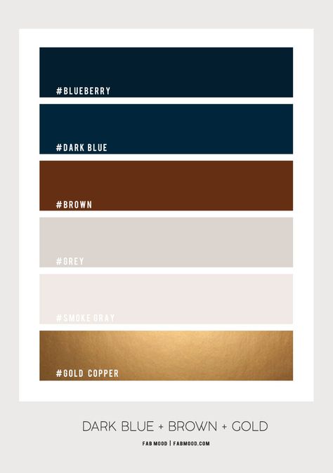 Dark blue , brown and gold bathroom color Blue Black Brown Color Schemes, Blue And Gold Palette Colour Schemes, Navy Grey And Brown Bedroom, Dark Navy Color Scheme, Navy And Grey Colour Palette, Color Matching Navy Blue, Navy Gold Color Scheme, Grey And Gold Palette, Navy Blue Grey Color Palette