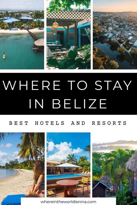 6 grid photos of resorts and hotels in belize Things To Do In Belize, Belize Hotels, Travel Central America, Belize Barrier Reef, Belize Vacations, Travel North America, Belize City, Central America Travel, Belize Travel