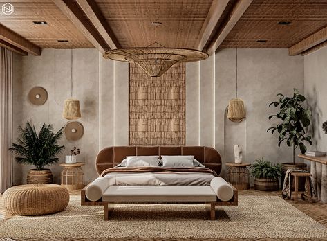 BEDROOM - WABI SABI :: Behance Bedroom Inspirations Aesthetic, Bedroom Wabi Sabi, Wabi Sabi Bedroom, Balinese Interior, Bedroom Minimal, Inspiration Wall Art, Wabi Sabi Interior, Tropical Bedrooms, Hotel Room Design