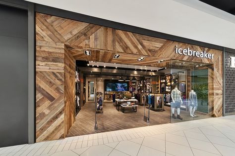 Icebreaker Announces Fall 2017 Canadian Expansion [Photos]  The New Zealand-based retailer will open its 10th 'TouchLab' this fall with a new look, with plans to open 1-2 Canadian locations per year. Outdoor Store Design, Airport Retail, Ski Store, Patagonia Shop, Field Marketing, Camping Store, Camping Shop, Office Photos, Clothing Store Design