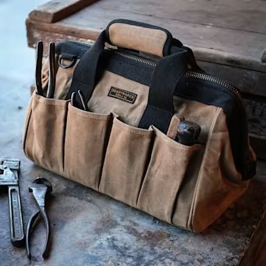 Tool Bag from Readywares Cantilever Tool Box, Canvas Tool Bag, Utility Apron, Tool Apron, Tool Bags, Utility Bag, Bespoke Post, Container Organization, Tool Bag