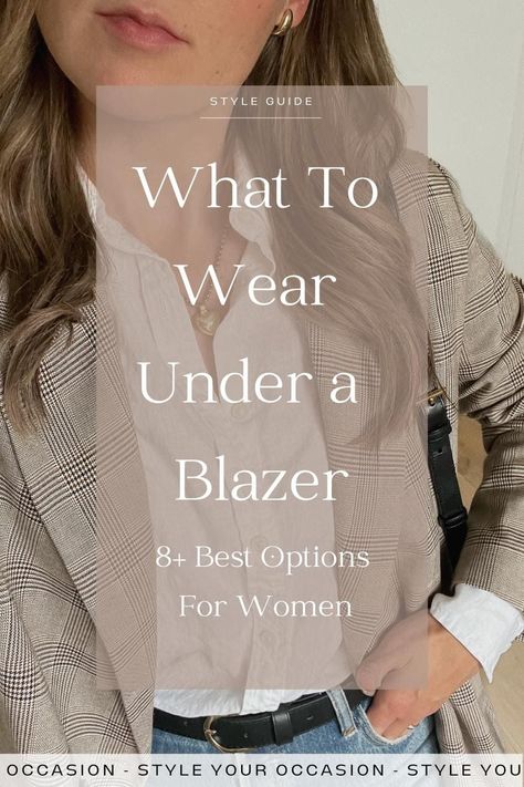 Styles With Blazers, Modern Blazer Outfits Women, Business Outfit With Blazer, Tops To Wear With Blazers, Trendy Blazers For Women, Preppy Blazer Outfit Women, Woman’s Blazer Outfit, Women’s Blazer Outfit Work, Ways To Wear Blazers Outfit Ideas