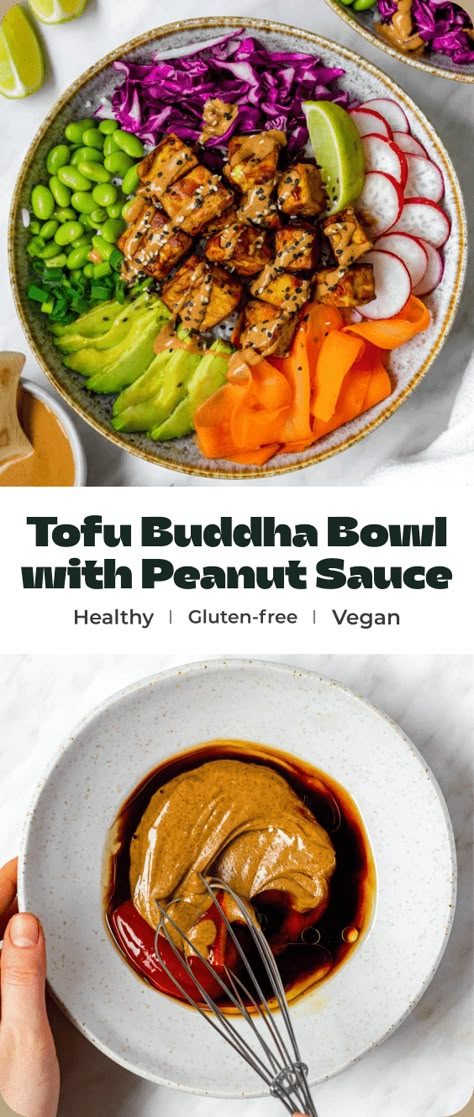 Tofu Lunch Ideas For Work, Buffalo Tofu Bowl, Tofu Veggie Bowl, Protein Bowl Sauces, High Protein Buddha Bowl, Budda Bowl Recipes, Plant Based Buddha Bowl, Tofu Quinoa Bowl, Bbq Tofu Bowl