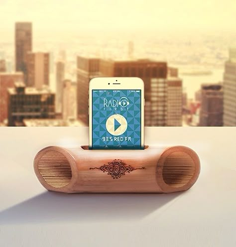 Bamboo Speaker Diy Bamboo Projects, Bamboo Projects, Bamboo Speaker, Bamboo Furniture Diy, Diy Bamboo, Wood Speakers, Wooden Speakers, Bamboo Diy, Murphy Bed Diy