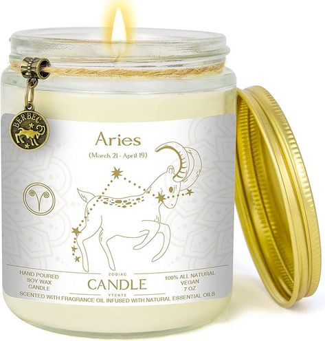 https://amzn.to/3WNzcVa Zodiac Sign Candles, Zodiac Crafts, Scented Candles Packaging, Candle Logo Design, Fancy Candles, Candle Logo, Homemade Scented Candles, Zodiac Candles, Zodiac Candle