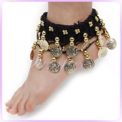 Dance Ankle Bracelets with Charms | Belly Dance Elastic Arm Ankle Wrist Cuff Coin Bracelet Bollywood Dance Costumes, Navratri Outfits, Egyptian Accessories, Coin Anklet, Arm Bangles, Belly Dance Accessories, Dance Belt, Belly Dance Outfit, Anklet Designs