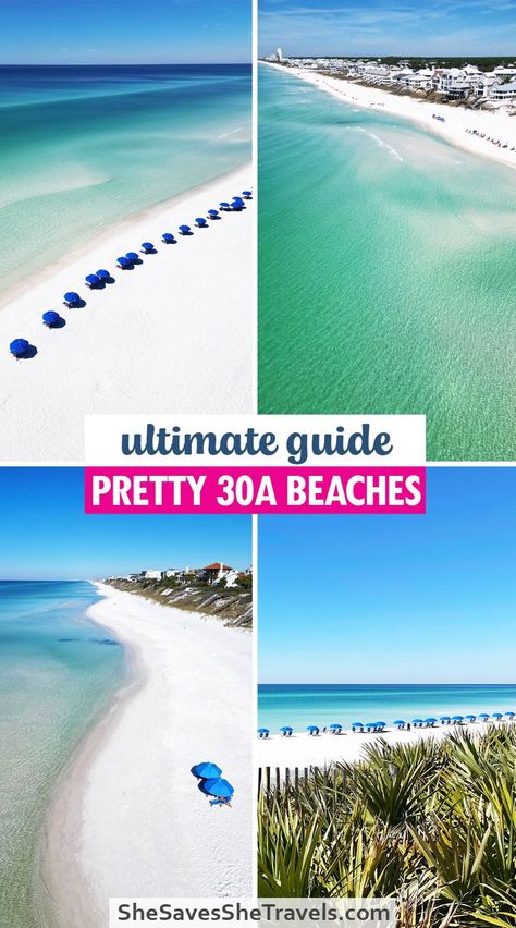 Pretty Beaches, Florida Vacation Spots, Florida Beaches Vacation, Florida Family Vacation, Santa Rosa Beach Florida, Rosemary Beach Florida, 30a Florida, Florida Travel Guide, Vacations In The Us