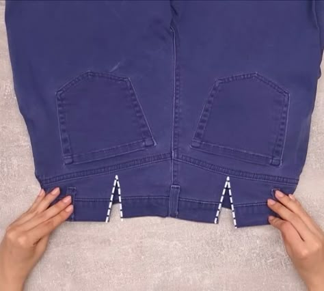 How To Extend Jeans Waistband, Expanding Waist On Jeans, How To Make Waistband Bigger On Jeans, How To Take Out Jeans Waist, Expand Jeans Waistband, Bring In Waist Of Jeans Diy, Adding A Gusset To Pants, Adjusting Waist On Jeans, Increase Jeans Waist