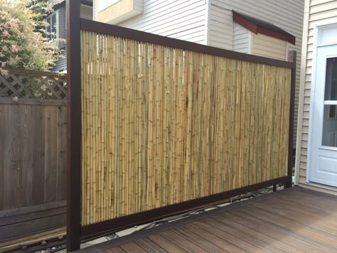 Backyard Bamboo, Bamboo Privacy Fence, Bamboo Fences, Cedar Fence Posts, Bamboo Garden Fences, Bamboo Fencing, Bamboo Ideas, Diy Bamboo, Bamboo Diy