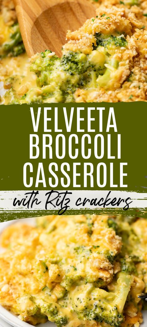 Close up photos of casserole with cheese in a collage. Cheeses Broccoli Casserole, Broccoli Cheese Casserole Velveta, Baked Broccoli And Cheese Casserole, Best Broccoli And Cheese Casserole, Cheesy Broccoli Ritz Casserole, Broccoli Cheddar Casserole Easy, Broccoli Velveeta Ritz Cracker Casserole, Creamy Broccoli And Cheese Casserole, Chedders Resturant Broccoli Cheese Casserole Recipe