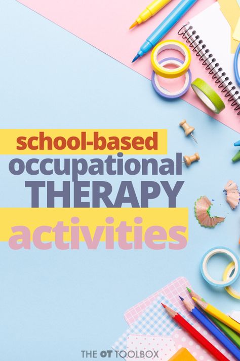 Pediatric Occupational Therapy Group Activities, Middle School Occupational Therapy, School Based Occupational Therapy Interventions, Multi Step Activities Occupational Therapy, High School Occupational Therapy, Occupational Therapy School Based Ideas, Group Occupational Therapy Activities, Middle School Occupational Therapy Ideas, School Based Occupational Therapy Activities