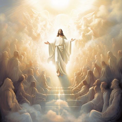 Ascension Of Jesus, Ascension Day, Church Backgrounds, Jesus Is Risen, Crucifixion Of Jesus, Jesus Christ Artwork, Jesus Christ Art, Jesus Photo, Christian Artwork